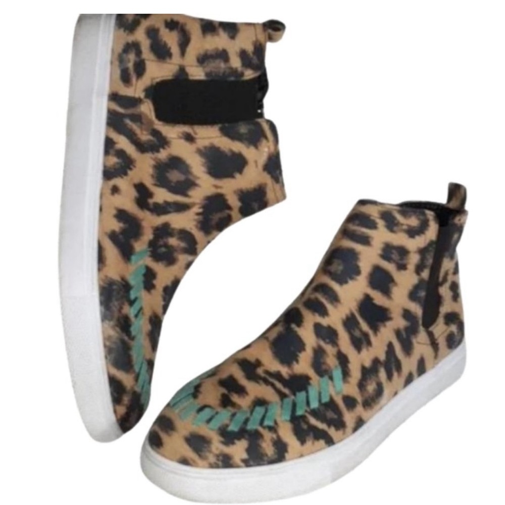 High Top Leopard Print Shoes 10